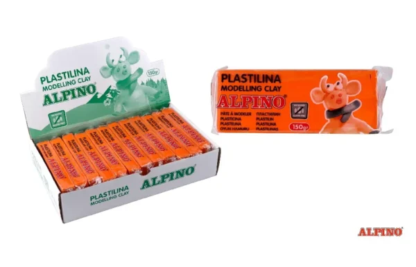 PLASTILINA 150 grs NARANJA ALPINO.