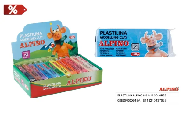 ALPINO 150 g PLASTILINA 12 Uds. DP918.