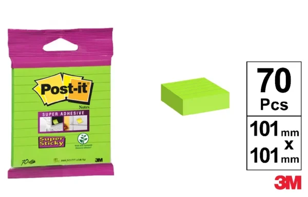 POST-IT BLOCK NOTAS SUPER STICKY CON LÍN