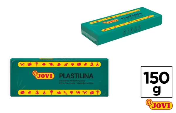 PLASTILINA ESTUCHE 15U 150 g VERDE OSCUR