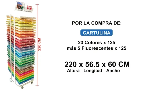 EXPOSITOR CARTULINA 3.500 Uds. 5 x 125,23 x 125,50