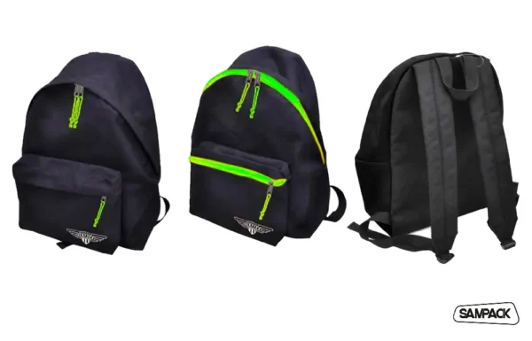 MOCHILA ECO GRANDE NEGRO CREMALLERA AMAR