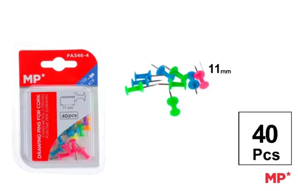 CHINCHETA CABEZA FLUORESCENTE 11 mm 40 U