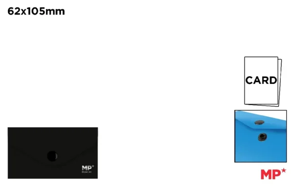 CARPETA SOBRE CIERRE BOTÓN 105 x 62 mm N