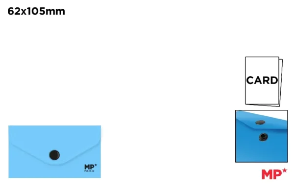 CARPETA SOBRE CIERRE BOTÓN 105 x 62 mm C