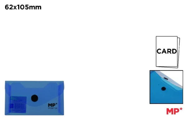 CARPETA SOBRE CIERRE BOTÓN 105 x 62 mm T