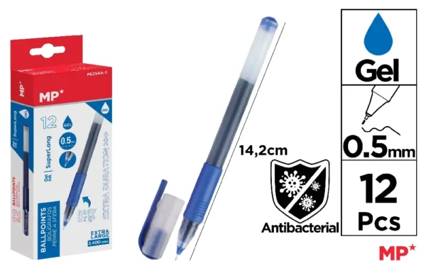 BOLÍGRAFO TINTA GEL PUNTA 0.5 mm AZUL.