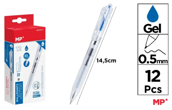 BOLÍGRAFO TINTA GEL PUNTA 0.5 mm AZUL.