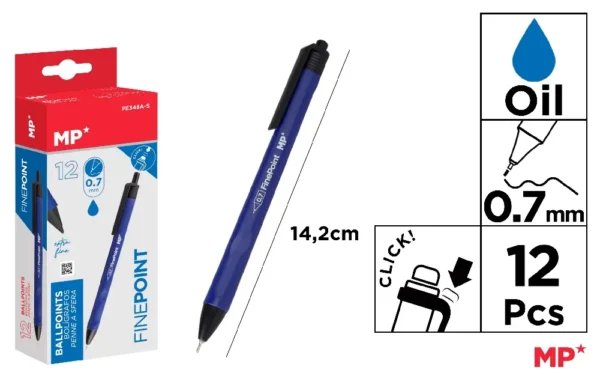 BOLÍGRAFO TINTA ACEITE 0.7 mm AZUL.