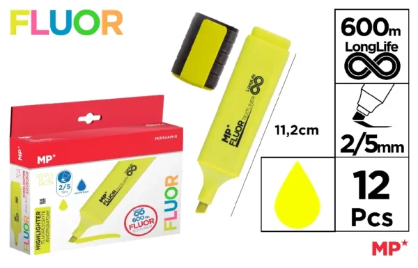 MARCADOR FLUORESCENTE AMARILLO.