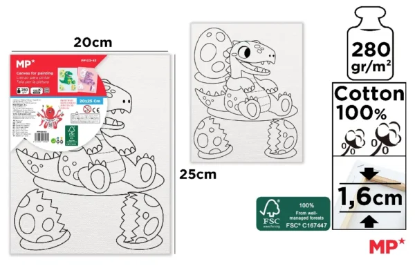 LIENZO INFANTIL PARA COLOREAR 20 x 25 cm