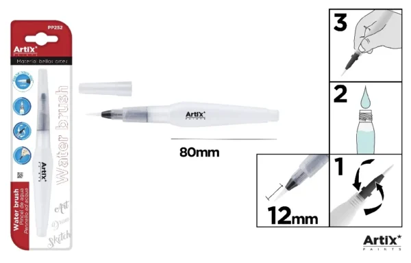 PINCEL CON DEPÓSITO RELLENABLE PUNTA FIN