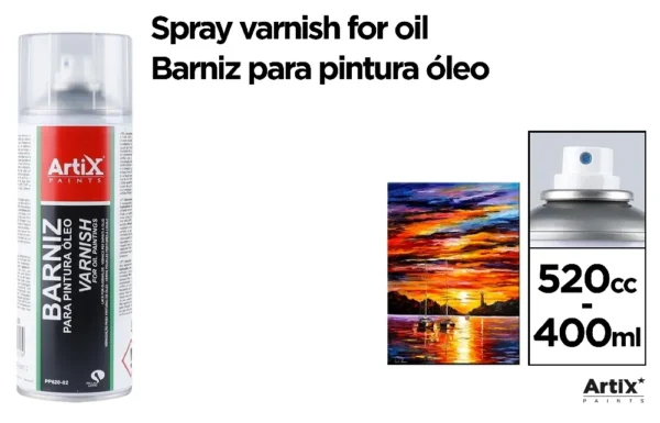 SPRAY BARNIZ ÓLEO 520 cc/400 ml.