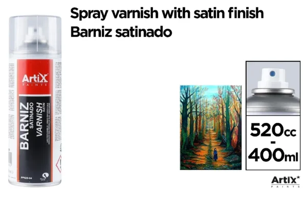 SPRAY BARNIZ SATINADO 520 cc/400 ml.