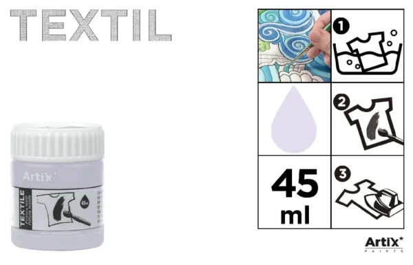 PINTURA TEXTIL LILA 45 ml.