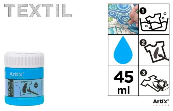 PINTURA TEXTIL AZUL CIELO 45 ml.