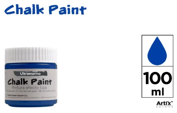 PINTURA EFECTO TIZA 100 ml AZUL ULTRAMAR