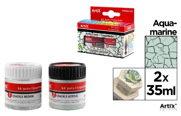 KIT PARA CRAQUELADO 35 ml AGUAMARINA.