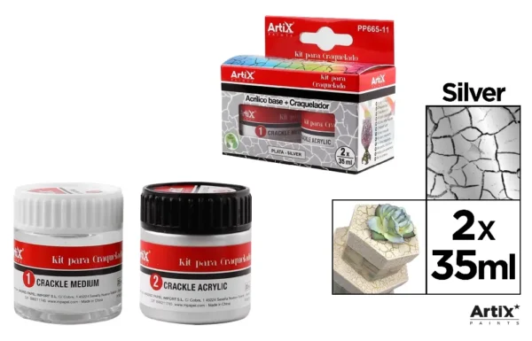 KIT PARA CRAQUELADO 35 ml PLATA.