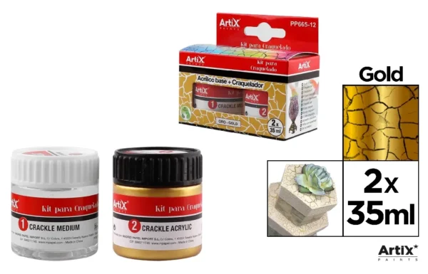 KIT PARA CRAQUELADO 35 ml ORO.