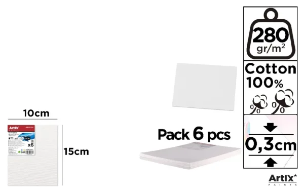 LIENZO EN TABLILLA 10 x 15 x 0.3 cm 6 Ud