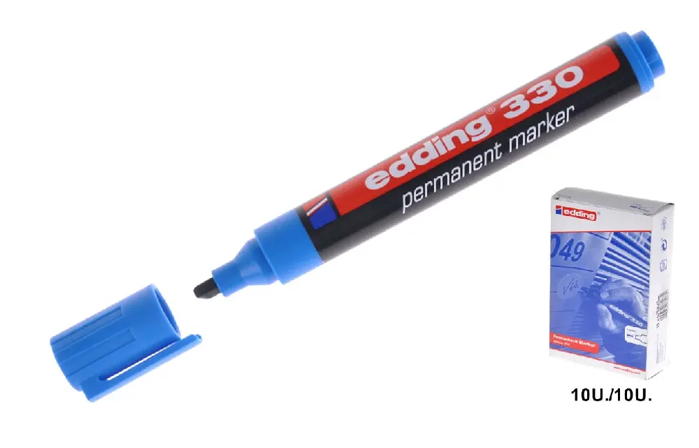 MARCADOR PERMANENTE EDDING 330 (10) AZUL