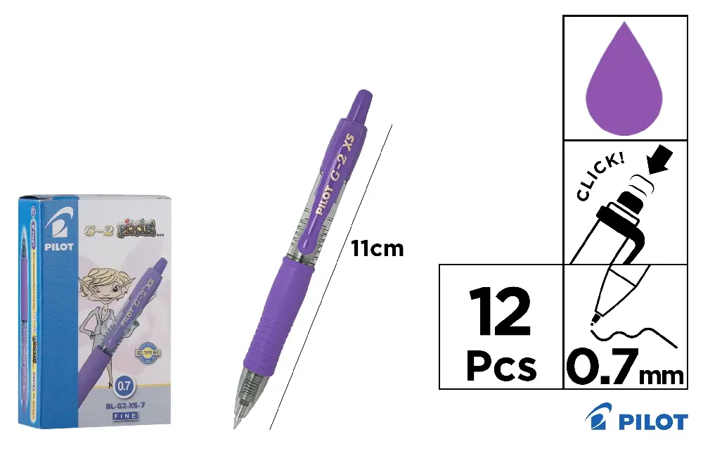 BOLÍGRAFO GEL G2 PIXIE VIOLETA (34) PILO