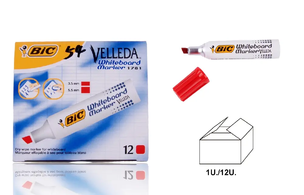 MARCADOR VELL MARK CHIS RED BCL B 12 Uds