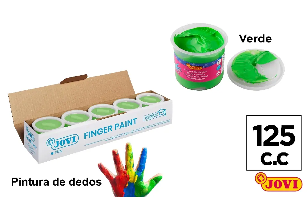 PINTURA DE DEDOS 125 cc VERDE JOVI