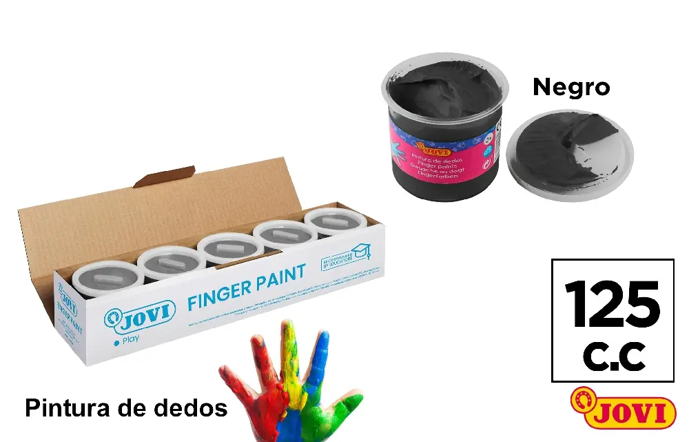 PINTURA DE DEDOS 125 cc NEGRO JOVI