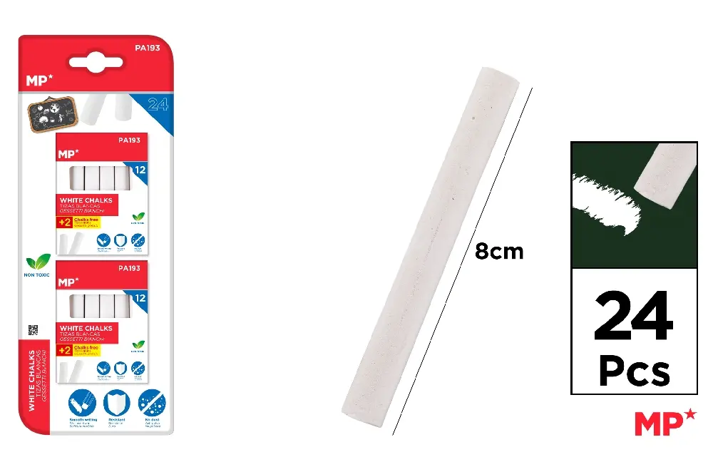 TIZAS BLANCAS BLÍSTER 24 Uds.