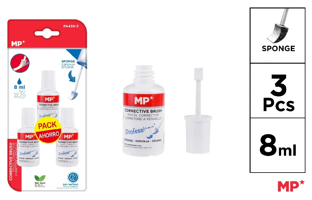 CORRECTOR LÍQUIDO CON PUNTA DE ESPONJA 3