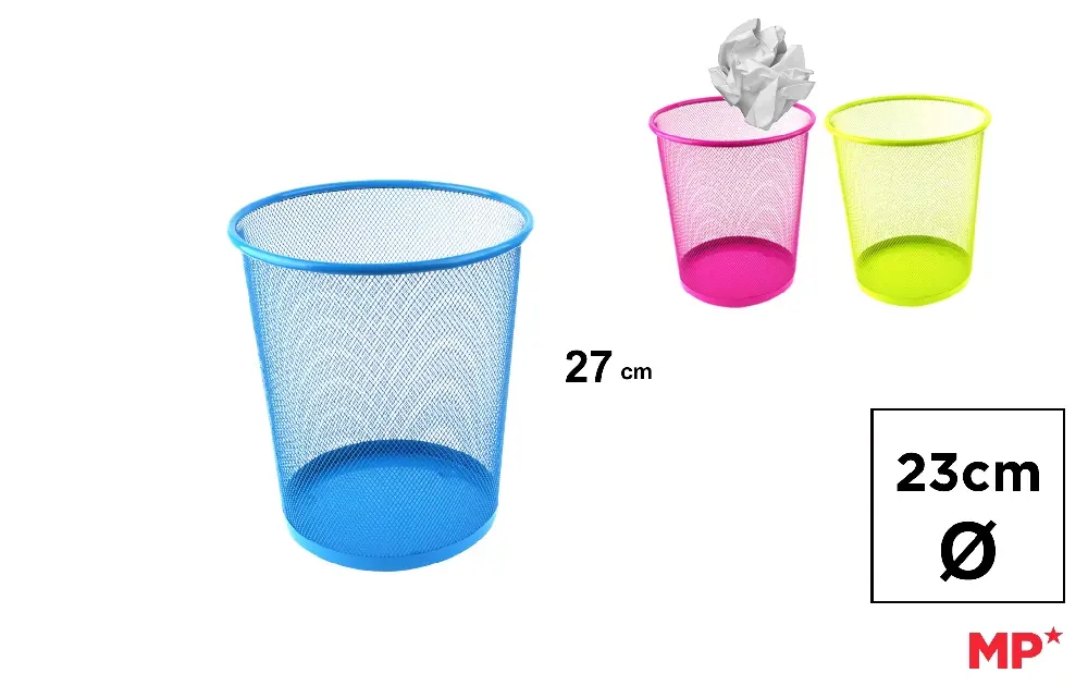 PAPELERA REJILLA METÁLICA 27 cm x 23 cm