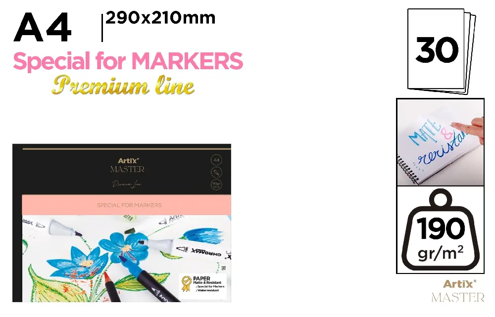 BLOCK DE MARKER PAPER 30 HOJAS A4
