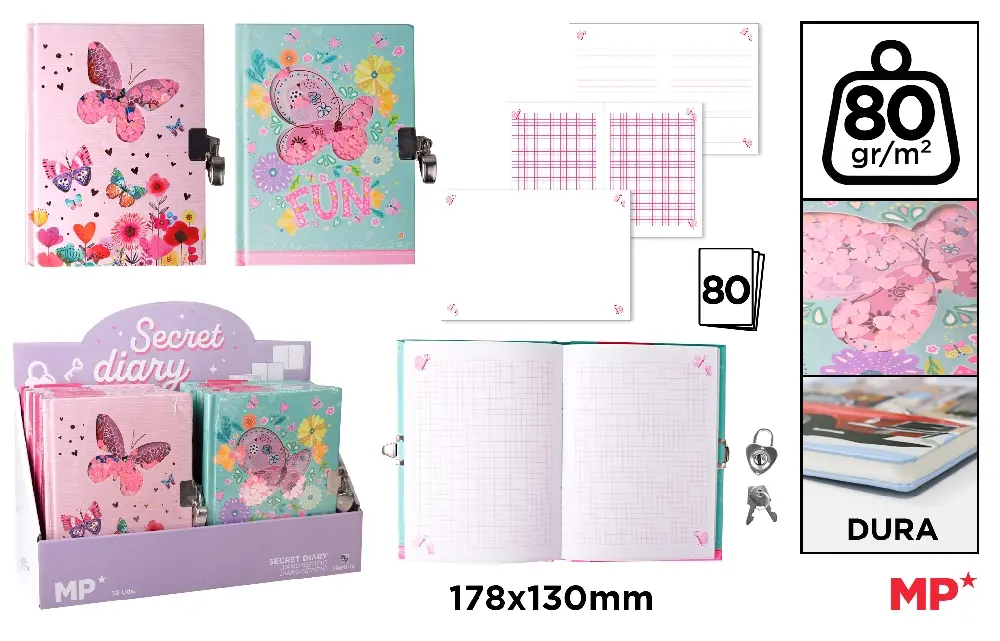 CUADERNO SECRETO CON CANDADO