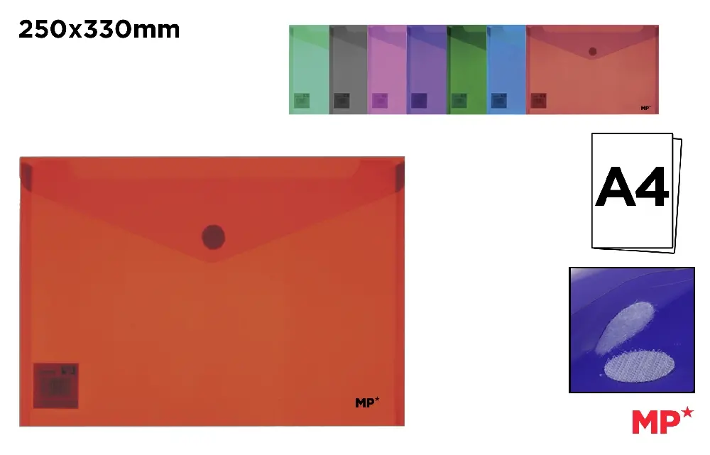 CARPETA SOBRE PLÁSTICO CIERRE RÁPIDO HOR