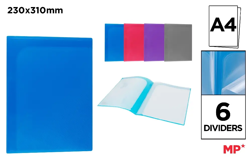 CARPETA A4 CON SEPARADORES.