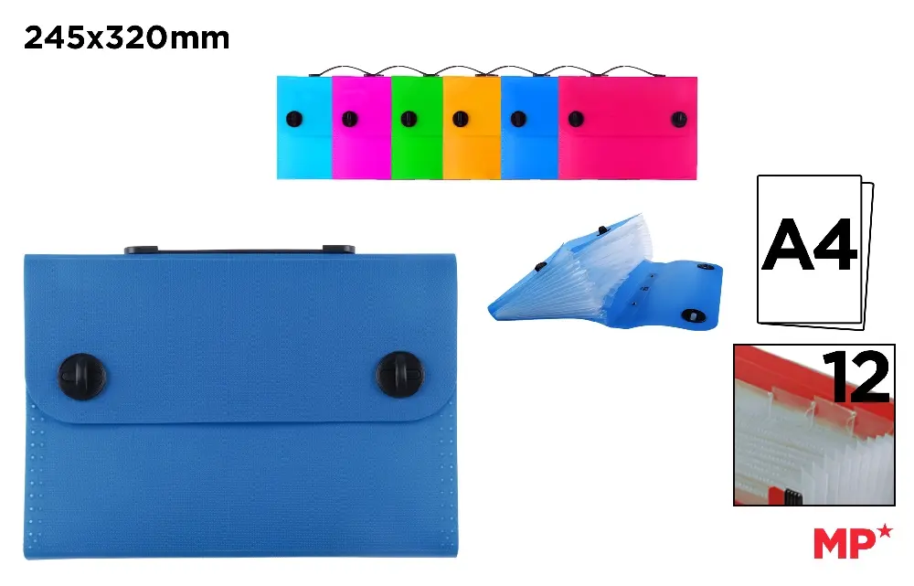 MALETÍN FUELLE A4 DOBLE BROCHE FLUORESCE