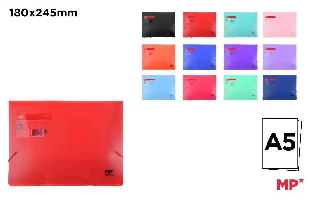 CARPETA CON SOLAPA Y GOMA A5