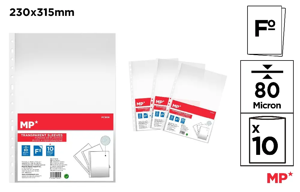 FUNDAS Fº 80 MICRAS 10 Uds. PIEL NARANJA