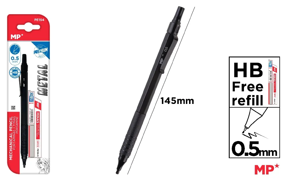 PORTAMINAS METAL PREMIUM MINAS 0.5MM