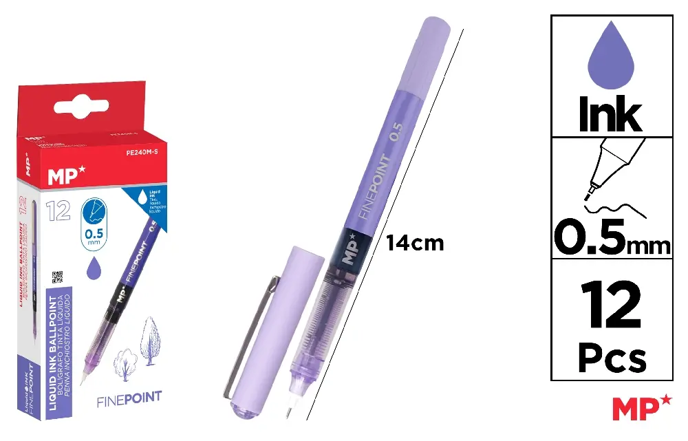 BOLÍGRAFO TINTA LÍQUIDA PUNTA AGUJA MORA