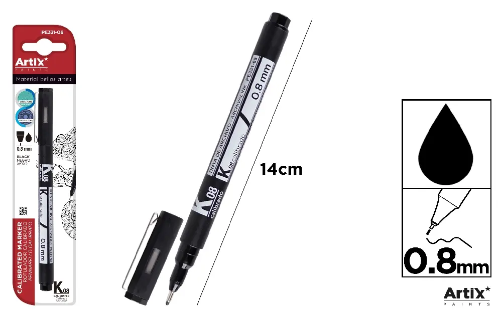 ROTULADOR CALIBRADO 0.8 mm.