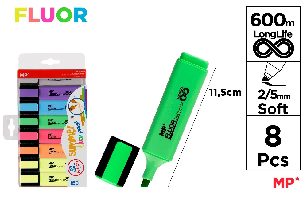 MARCADOR TEXTLINER SUMMER PACK 8 Uds..