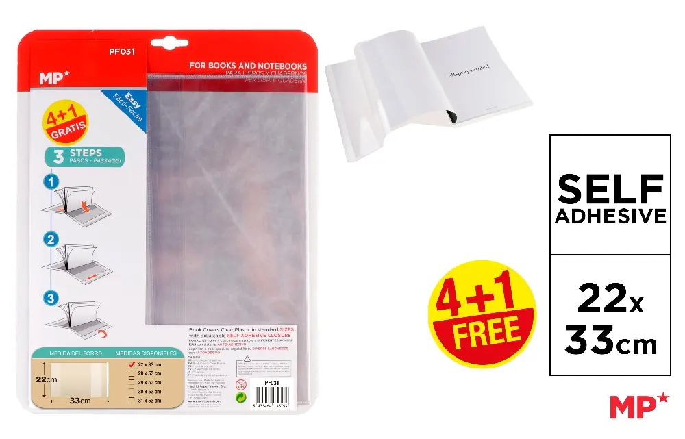 FORRO PARA LIBROS A5 PACK 5 Uds..