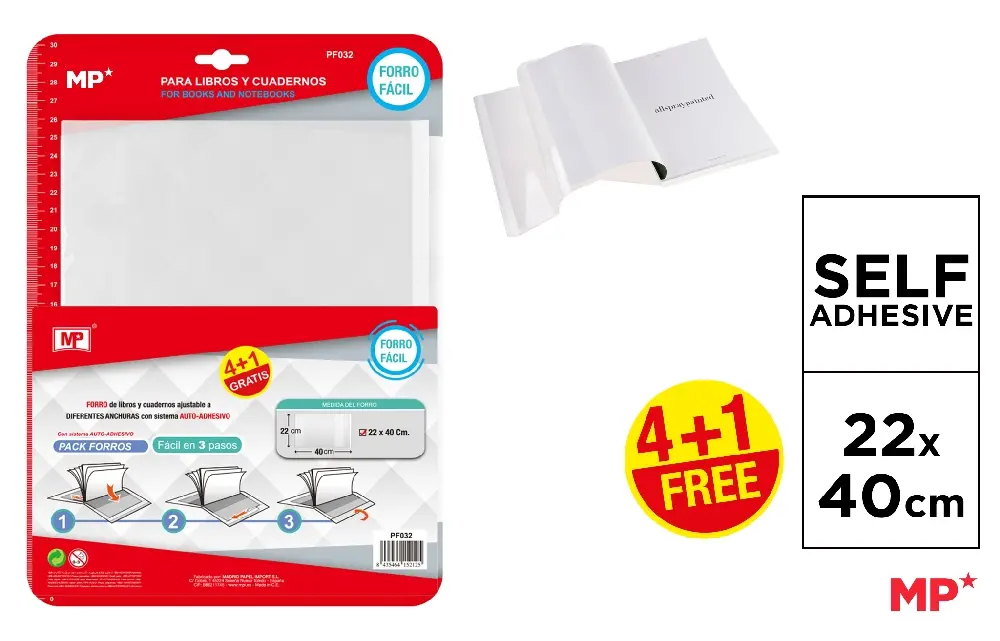 FORRO PARA LIBROS A5 PACK 5 Uds..