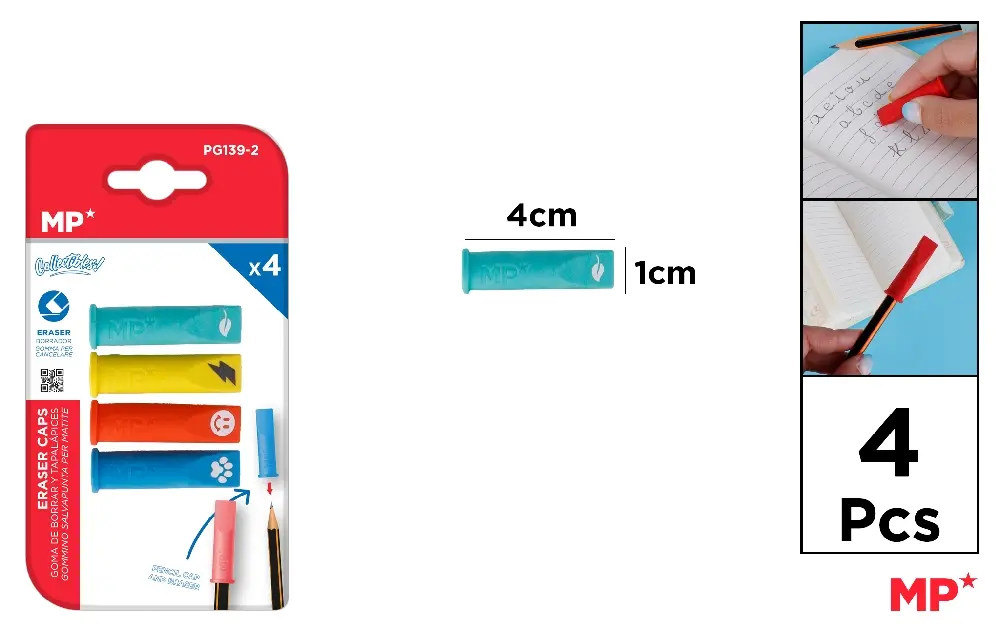 GOMA DE BORRAR ADAPTABLE A LAPIZ.