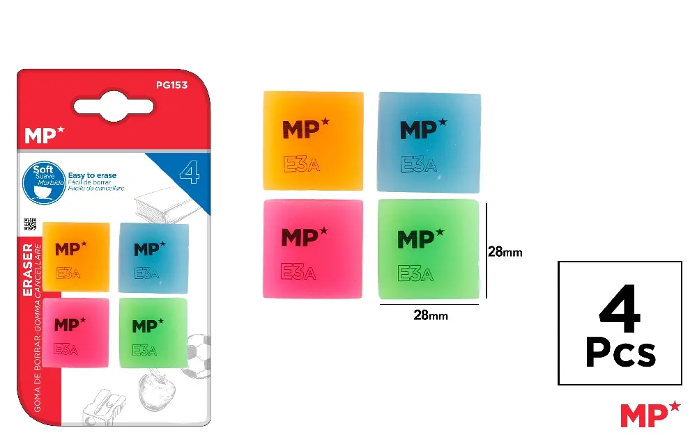 GOMA DE BORRAR ESPECIAL 4 Uds..