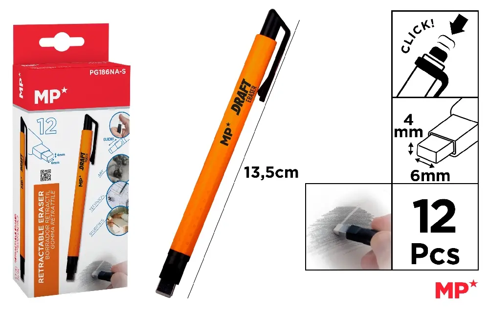 GOMA RETRÁCTIL DE PRECISIÓN NARANJA FLU