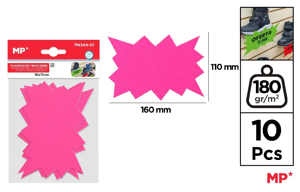 ETIQUETAS PRECIO FLUOR ROSA 160*110